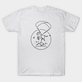 Cow Flying With Parachute T-Shirt